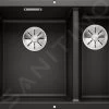 Blanco Subline 340/160 - Lavello In Silgranit, 555x460 Mm, Vasca A Sx, Nero 525985