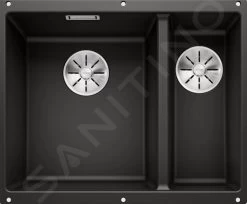 Blanco Subline 340/160 - Lavello In Silgranit, 555x460 Mm, Vasca A Sx, Nero 525985