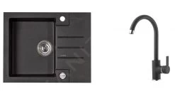 Alveus Set - Set Lavello Rock 30 E Miscelatore Tonia, Carbon SETA054