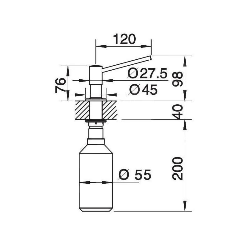 Blanco Accessori - Dispenser Di Sapone Liquido Torre, Acciaio Inox Spazzolato 521541 4 Blanco Accessori - Dispenser Di Sapone Liquido Torre, Acciaio Inox Spazzolato 521541 - immagine 2