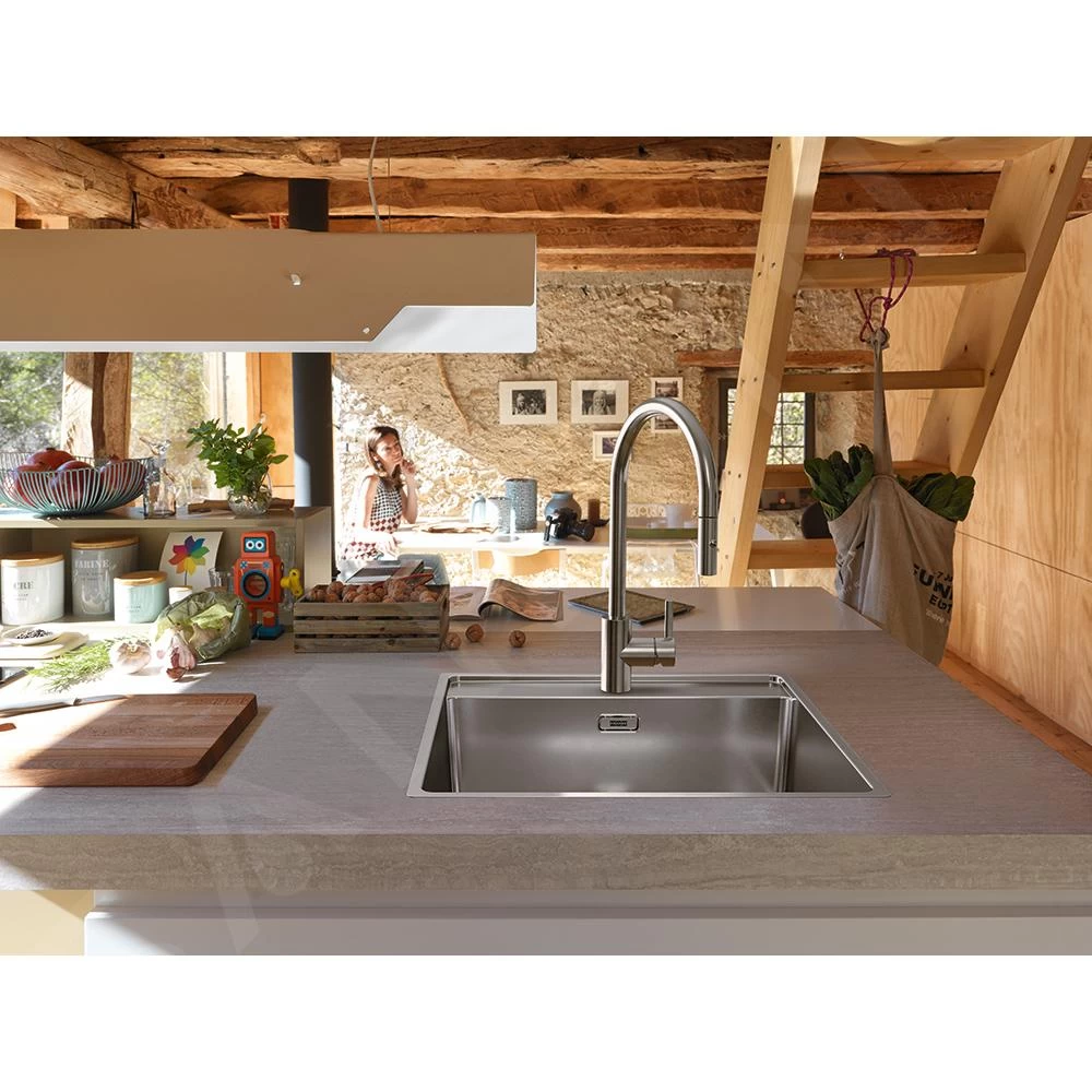 Franke Eos Neo - Miscelatore Da Lavello FC 0045.501 Con Bocca Di Erogazione Estraibile, Acciaio Inox 115.0590.045 6 Franke Eos Neo - Miscelatore Da Lavello FC 0045.501 Con Bocca Di Erogazione Estraibile, Acciaio Inox 115.0590.045 - immagine 4