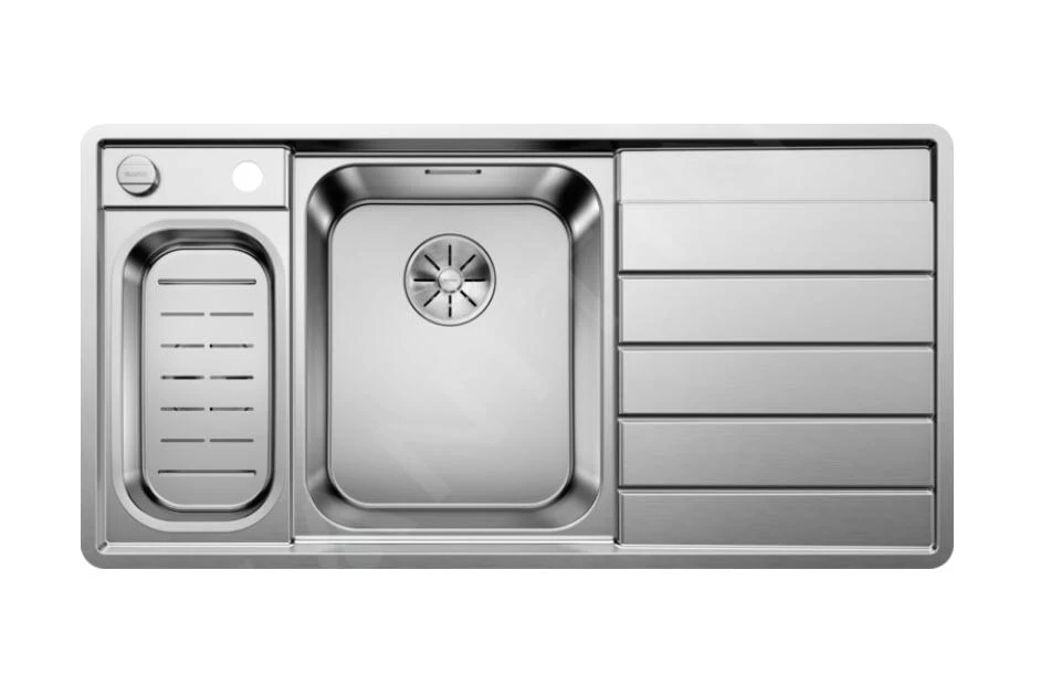 Blanco Axis III - Lavello, 1000x510 Mm, Con Accessori, InFino, Acciaio Inox 522105 3 Blanco Axis III - Lavello, 1000x510 Mm, Con Accessori, InFino, Acciaio Inox 522105