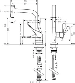 Axor Citterio - Miscelatore Monocomando Da Lavello, Con Bocca Di Erogazione Estraibile, Cromato 39861000 13 Axor Citterio - Miscelatore Monocomando Da Lavello, Con Bocca Di Erogazione Estraibile, Cromato 39861000 -Forniture Per Attrezzature Da Cucina 937e146f2a10496852513bed
