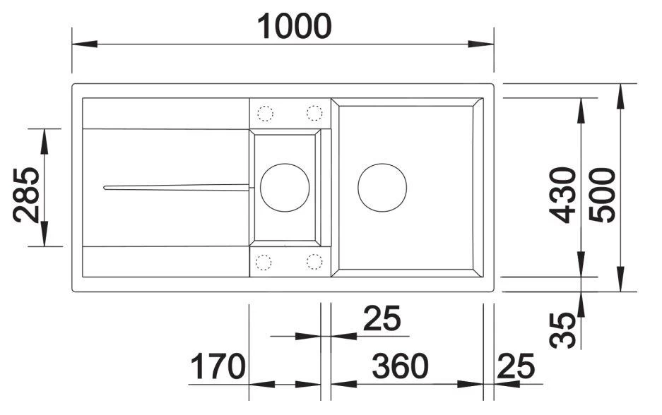 Blanco Metra 6 - Lavello In Silgranit, 1000x500 Mm, Antracite 513230 4 Blanco Metra 6 - Lavello In Silgranit, 1000x500 Mm, Antracite 513230 - immagine 2