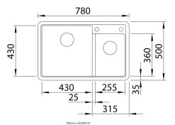 Blanco Legra 8 - Lavello In Silgranit, 780x500 Mm, Bianco 526226 -Forniture Per Attrezzature Da Cucina 94ac10ce83e17ecbd745092a