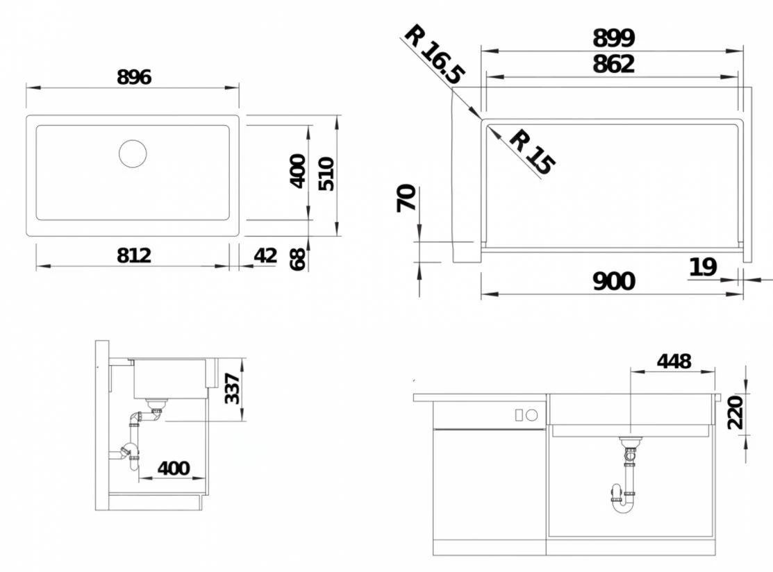 Blanco Vintera XL 9 - Lavello In Silgranit, 896x510 Mm, Nero 526110 4 Blanco Vintera XL 9 - Lavello In Silgranit, 896x510 Mm, Nero 526110 - immagine 2