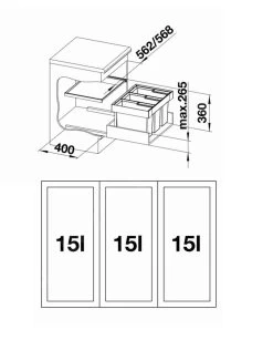 Blanco Flexon II - Pattumiera Ad Incasso, Differenziata, 45 L 521472 6 Blanco Flexon II - Pattumiera Ad Incasso, Differenziata, 45 L 521472 -Forniture Per Attrezzature Da Cucina 9540529fe88198e1cf673466