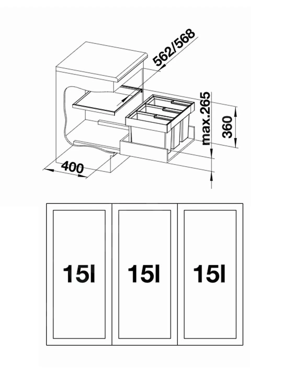 Blanco Flexon II - Pattumiera Ad Incasso, Differenziata, 45 L 521472 4 Blanco Flexon II - Pattumiera Ad Incasso, Differenziata, 45 L 521472 - immagine 2
