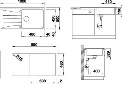 Blanco Sona XL 6 - Lavello In Silgranit, 1000x500 Mm, Antracite 519689 -Forniture Per Attrezzature Da Cucina 95b6f90d8fb24bdead4f8cc3
