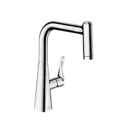 Hansgrohe Metris - Miscelatore Monocomando 220 Per Lavello Con Doccetta Estraibile, Cromato 14834000