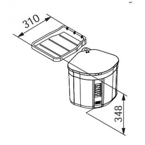 Franke Differenziatori - Cestino Rifiuti Incorporato Mini 121.0176.518 4 Franke Differenziatori - Cestino Rifiuti Incorporato Mini 121.0176.518 - immagine 3
