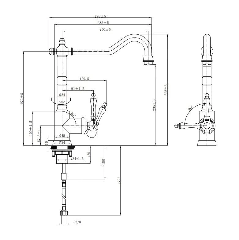 Villeroy & Boch Avia 2.0 - Miscelatore Da Lavello, Antracite 92400005 4 Villeroy & Boch Avia 2.0 - Miscelatore Da Lavello, Antracite 92400005 - immagine 2
