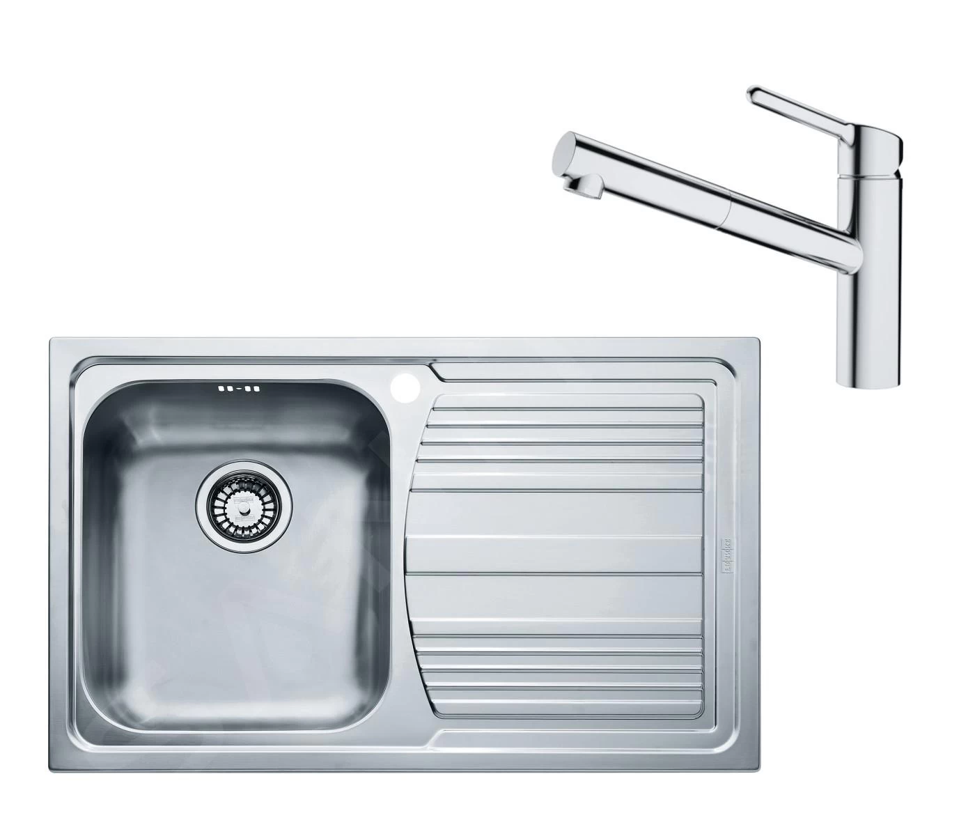 Franke Set - Set N83, Lavello In Acciaio Inox LLX 611/2 E Miscelatore FC 3055.031, Inox/cromo 101.0650.597 3 Franke Set - Set N83, Lavello In Acciaio Inox LLX 611/2 E Miscelatore FC 3055.031, Inox/cromo 101.0650.597