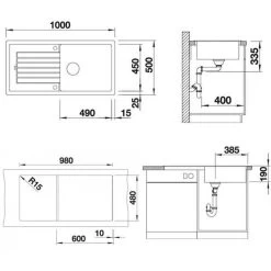 Blanco Zia XL 6 - Lavello In Silgranit, 1000x500 Mm, Antracite 517568 -Forniture Per Attrezzature Da Cucina 989e7feb945a4e3a5d248077