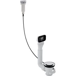 Geberit Accessori - Connessione Per Scarico E Troppopieno Lavello, Con Comando A Rotazione G 1 1/2, Cromo Lucido 152.929.20.1