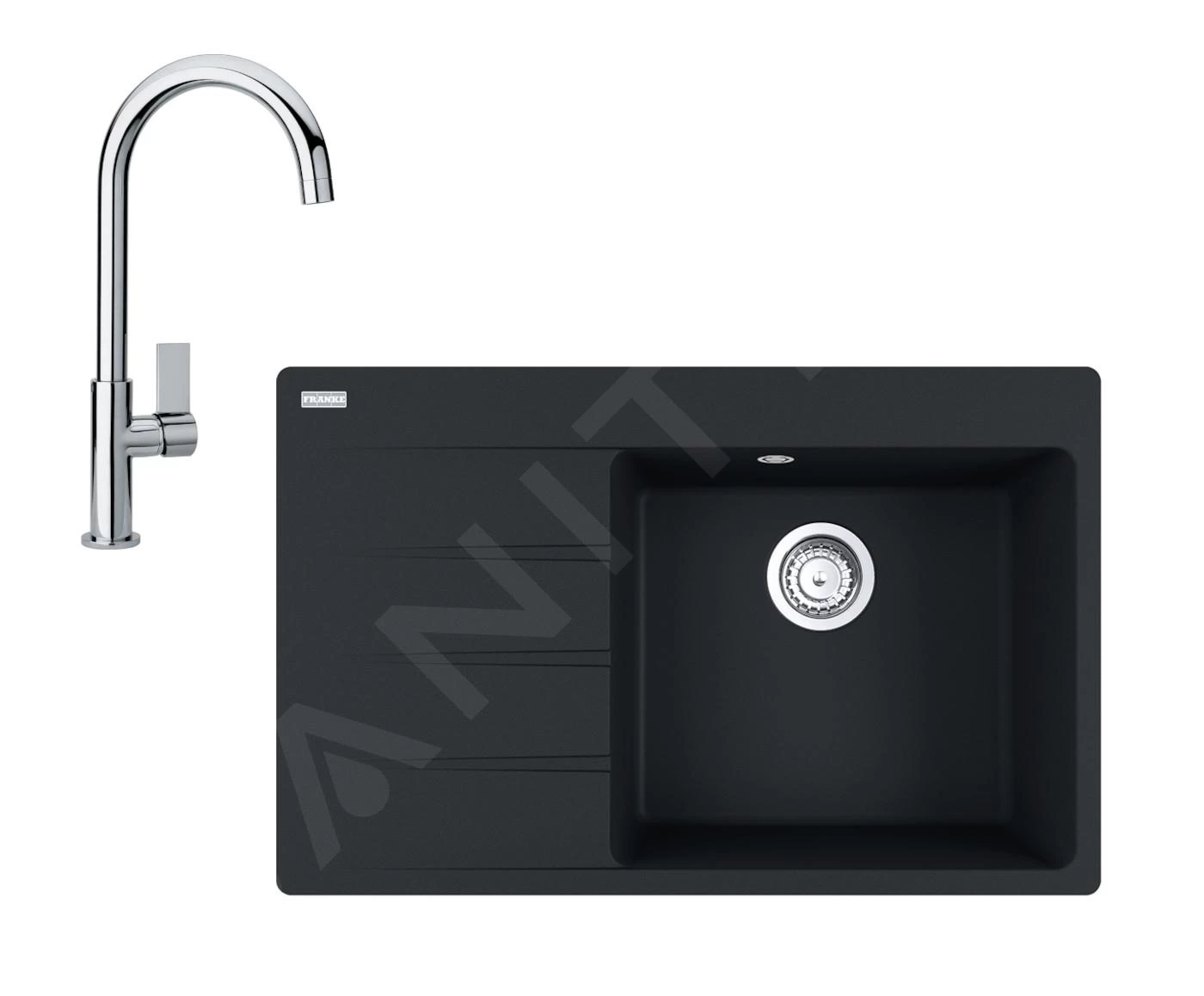 Franke Set - Set G226, Lavello In Fragranite CNG 611-78 TL/7 E Miscelatore FP 0408.031, Nero Opaco/cromo 114.0650.823 3 Franke Set - Set G226, Lavello In Fragranite CNG 611-78 TL/7 E Miscelatore FP 0408.031, Nero Opaco/cromo 114.0650.823