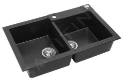 Alveus Rock - Lavello In Granito 780x480 Mm, Con Comando Dello Scarico, Carbon 1090965 8 Alveus Rock - Lavello In Granito 780x480 Mm, Con Comando Dello Scarico, Carbon 1090965 -Forniture Per Attrezzature Da Cucina 9a4339ba810b70c0464f0386