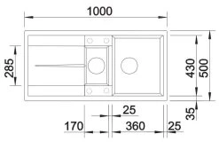 Blanco Metra 6 - Lavello In Silgranit, 1000x500 Mm, Nero 525927 7 Blanco Metra 6 - Lavello In Silgranit, 1000x500 Mm, Nero 525927 -Forniture Per Attrezzature Da Cucina 9acc5a8ebed6ec05432c10e4