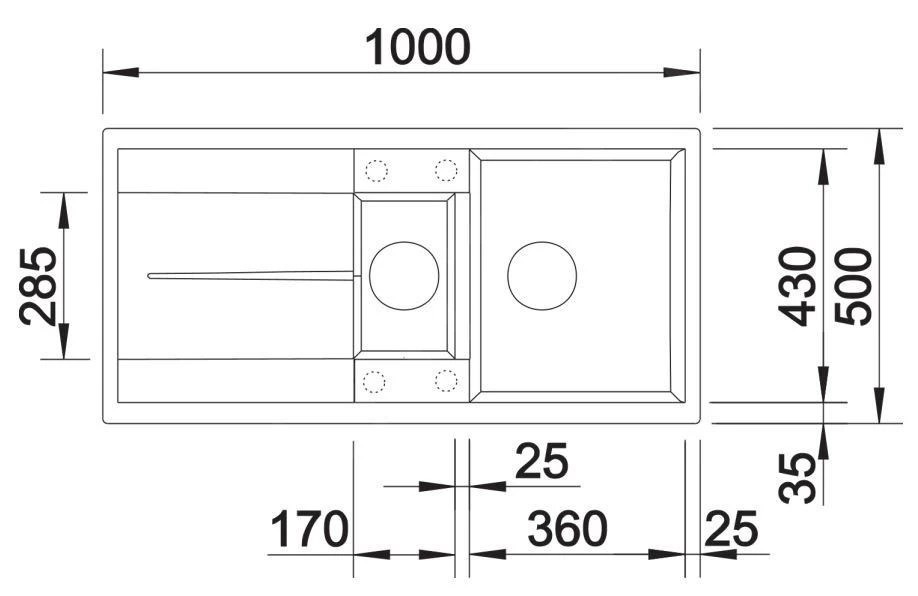 Blanco Metra 6 - Lavello In Silgranit, 1000x500 Mm, Nero 525927 4 Blanco Metra 6 - Lavello In Silgranit, 1000x500 Mm, Nero 525927 - immagine 2