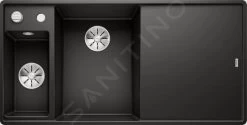 Blanco Axia III 6 - Lavello In Silgranit, 990x500 Mm, Con Comando Remoto Dello Scarico E Accessori, Nero 525852