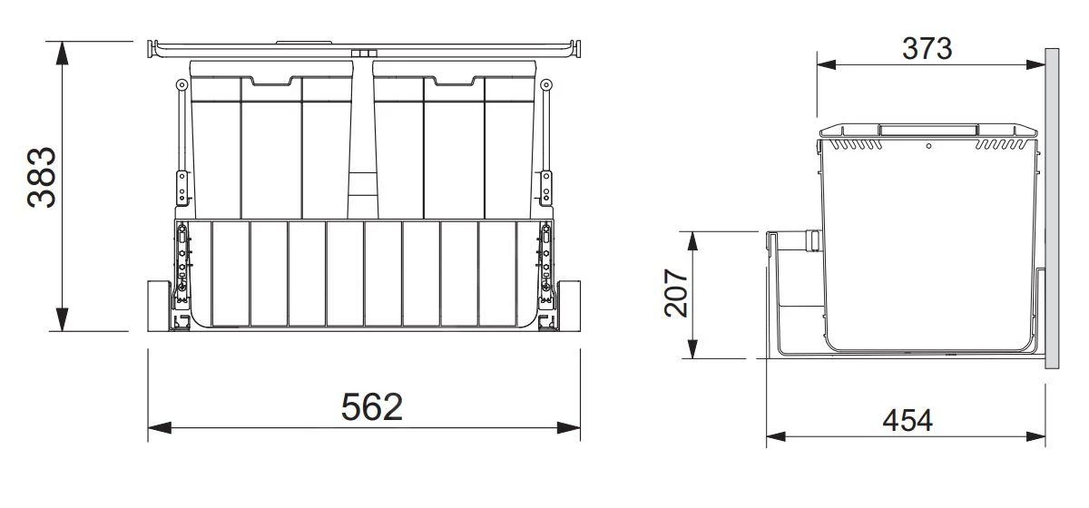 Franke Differenziatori - Cestino Portarifiuti Incorporato 300-60 Duo 121.0150.143 4 Franke Differenziatori - Cestino Portarifiuti Incorporato 300-60 Duo 121.0150.143 - immagine 2