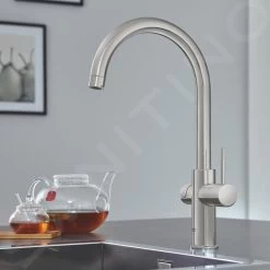 Grohe Red - Miscelatore Per Lavello Duo Con Boiler E Sistema Di Filtraggio, Serbatoio M, Supersteel 30083DC1 -Forniture Per Attrezzature Da Cucina 9ecfac1572aa52215047630f