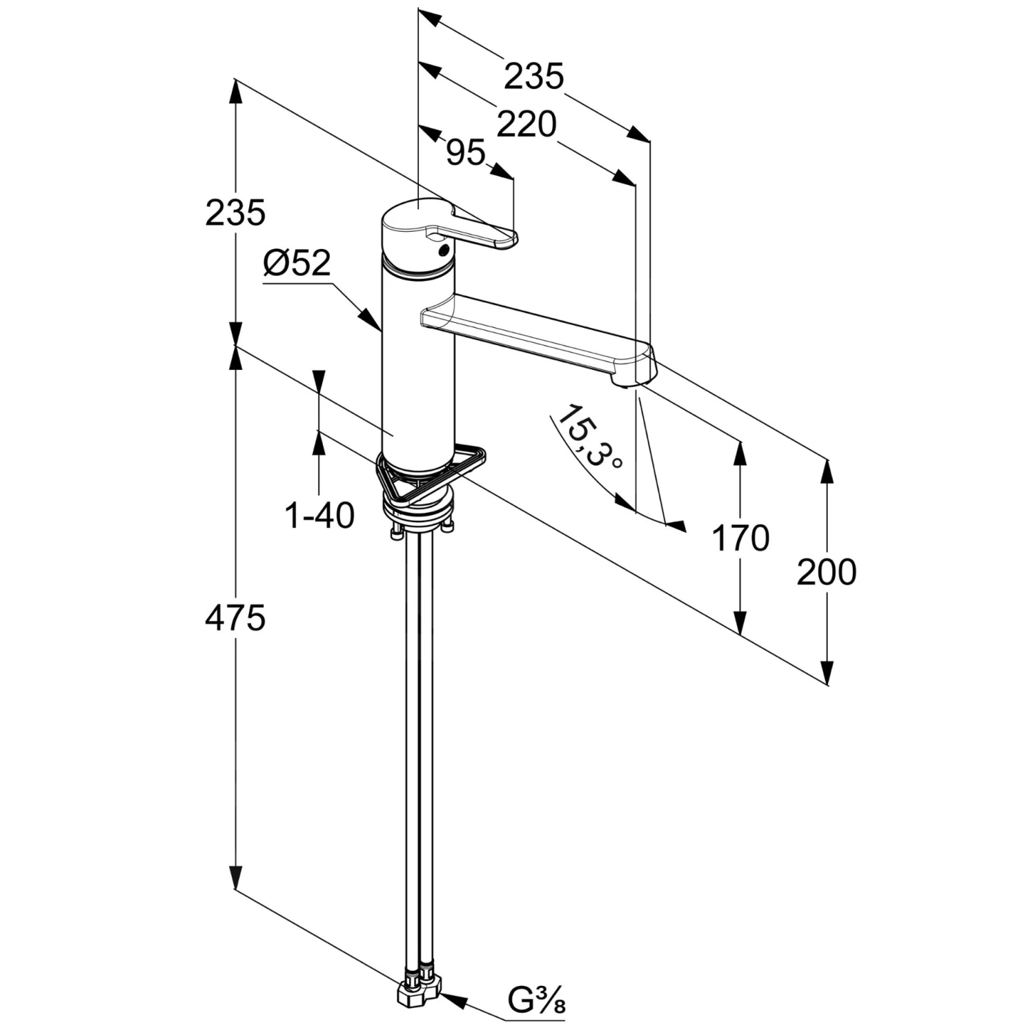 Kludi M2 - Miscelatore Da Lavello, Cromo 595740575 4 Kludi M2 - Miscelatore Da Lavello, Cromo 595740575 - immagine 2