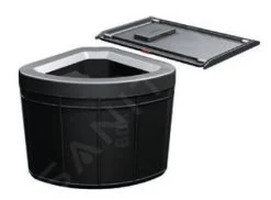 Franke Differenziatori - Cestino Portarifiuti Incorporato Solo 50, Nero 121.0307.568
