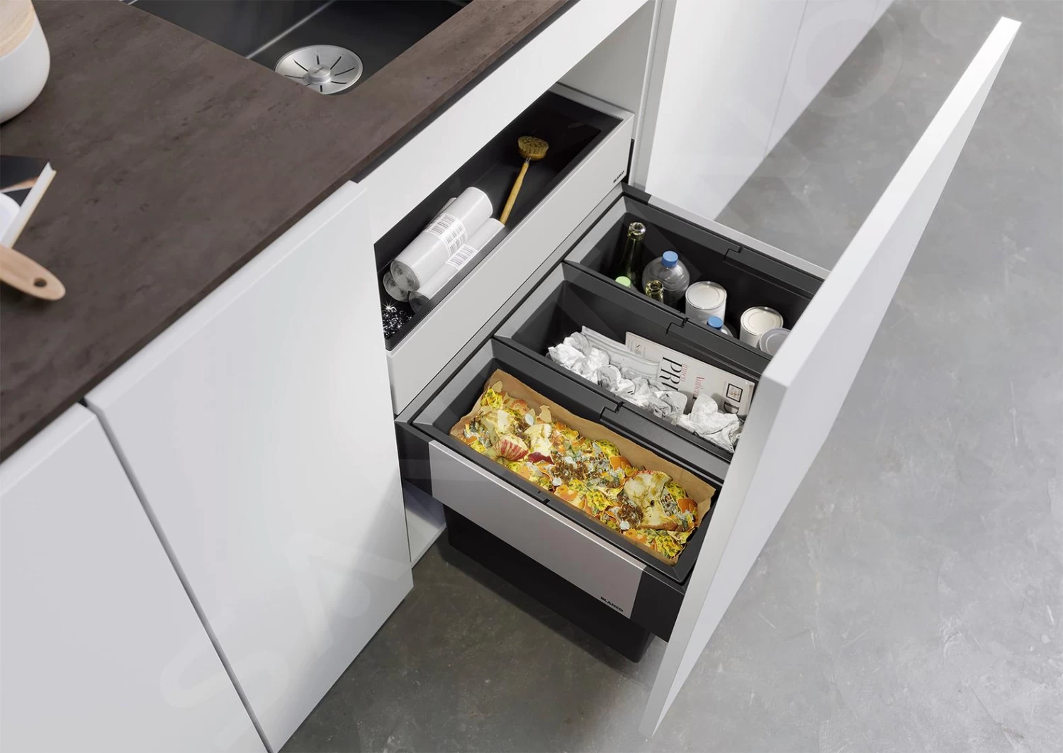 Blanco Select - Pattumiera Incorporata, Differenziata, 45 L 526209 6 Blanco Select - Pattumiera Incorporata, Differenziata, 45 L 526209 - immagine 4