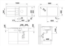 Blanco Metra 6 - Lavello In Silgranit, 1000x500 Mm, Grigio Roccia 518878 5 Blanco Metra 6 - Lavello In Silgranit, 1000x500 Mm, Grigio Roccia 518878 -Forniture Per Attrezzature Da Cucina a561540cda2bb7bf4f636e7b