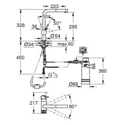 Grohe Blue Pure - Miscelatore Da Lavello Minta Con Funzione Di Filtraggio UltraSafe E Bocca Di Erogazione Estraibile, Cromo 30393000 -Forniture Per Attrezzature Da Cucina a5e5e0de741f0a06ed4bab50