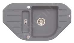 Alveus Niagara - Lavello In Granito 900x500 Mm, Con Comando Dello Scarico, Steel 1107862