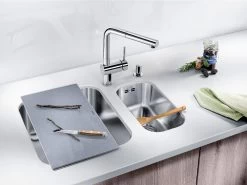 Blanco Accessori - Tagliere Per Lavello, Vetro Argentato 227697 -Forniture Per Attrezzature Da Cucina a8342e84bdf96b10b9e40395