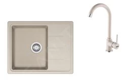 Franke Set - Set G172, Lavello In Fragranite BFG 611-62 E Miscelatore FP 9000.082, Sahara/sahara 114.0619.580