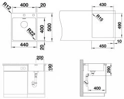 Blanco Andano 400 - Lavello, 500x440 Mm, Con Comando Eccentrico Dello Scarico PushControl, Acciaio Inox 525244 7 Blanco Andano 400 - Lavello, 500x440 Mm, Con Comando Eccentrico Dello Scarico PushControl, Acciaio Inox 525244 -Forniture Per Attrezzature Da Cucina a95644a508f3f2a789eaa6df