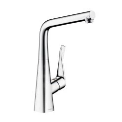 Hansgrohe Metris New - Miscelatore Monocomando 320 Per Cucina, Con Braccio Di Erogazione Girevole, Cromato 14822000