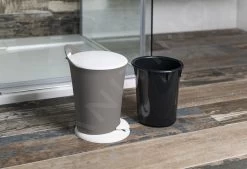 Aqualine Accessori - Pattumiera Pedal 6 L, Terra/bianco TRN-079-05 -Forniture Per Attrezzature Da Cucina a97dac7320312001e19ba32c