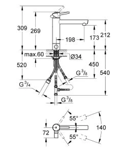Grohe Concetto New - Miscelatore Monocomando Per Lavello, Cromo 31209001 -Forniture Per Attrezzature Da Cucina acb5e6717995787bfa6ea4ae