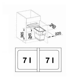 Blanco Singolo S - Pattumiera Ad Incasso, 14 L 512881 -Forniture Per Attrezzature Da Cucina ad3b90431112179591840df6