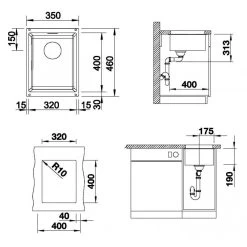 Blanco Subline 320 - Lavello In Silgranit, 350x460 Mm, Nero 525983 6 Blanco Subline 320 - Lavello In Silgranit, 350x460 Mm, Nero 525983 -Forniture Per Attrezzature Da Cucina adc98a89786ff43237ba009b