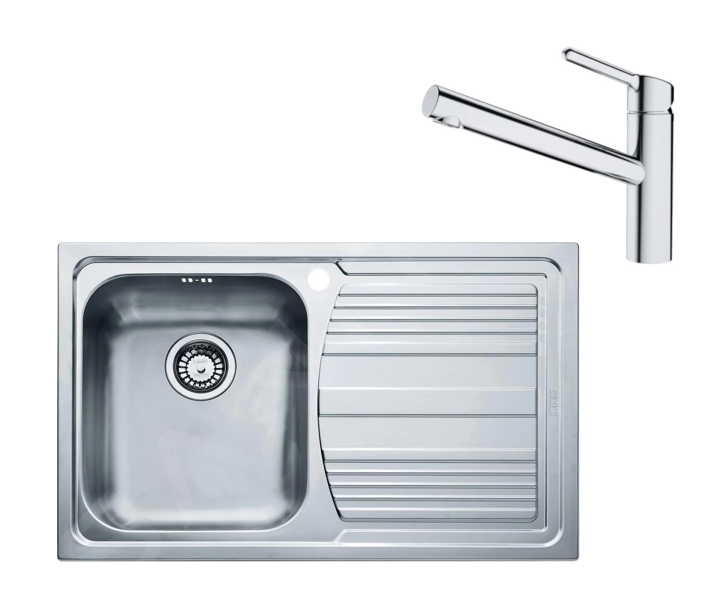 Franke Set - Set N82, Lavello In Acciaio Inox LLX 611/2 E Miscelatore FC 3054.031, Inox/cromo 101.0650.595 3 Franke Set - Set N82, Lavello In Acciaio Inox LLX 611/2 E Miscelatore FC 3054.031, Inox/cromo 101.0650.595