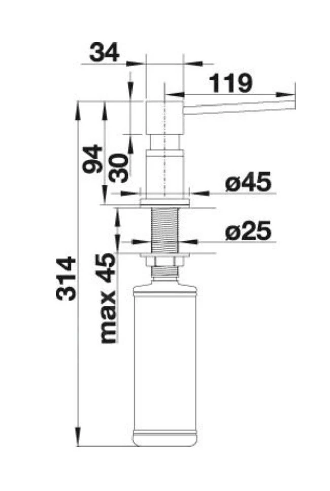 Blanco Accessori - Dispenser Di Detergente Lato, Cromo 525808 4 Blanco Accessori - Dispenser Di Detergente Lato, Cromo 525808 - immagine 2