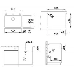 Blanco Pleon 6 - Lavello In Silgranit, 615x510 Mm, Antracite 521678 -Forniture Per Attrezzature Da Cucina af4ec8f49c0312d048e18329