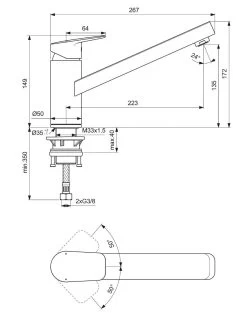 Ideal Standard CeraPlan - Miscelatore Da Lavello, Cromo BD308AA -Forniture Per Attrezzature Da Cucina af93604ca8228cb971d25775