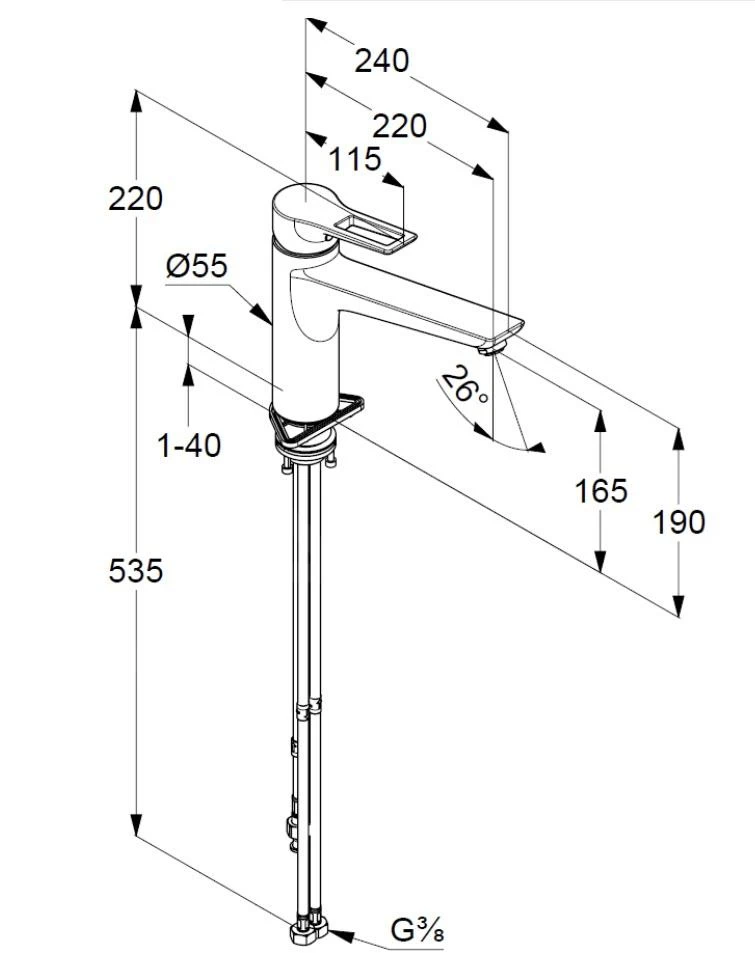 Kludi Mix - Miscelatore Da Lavello, Cromo 329050562 4 Kludi Mix - Miscelatore Da Lavello, Cromo 329050562 - immagine 2
