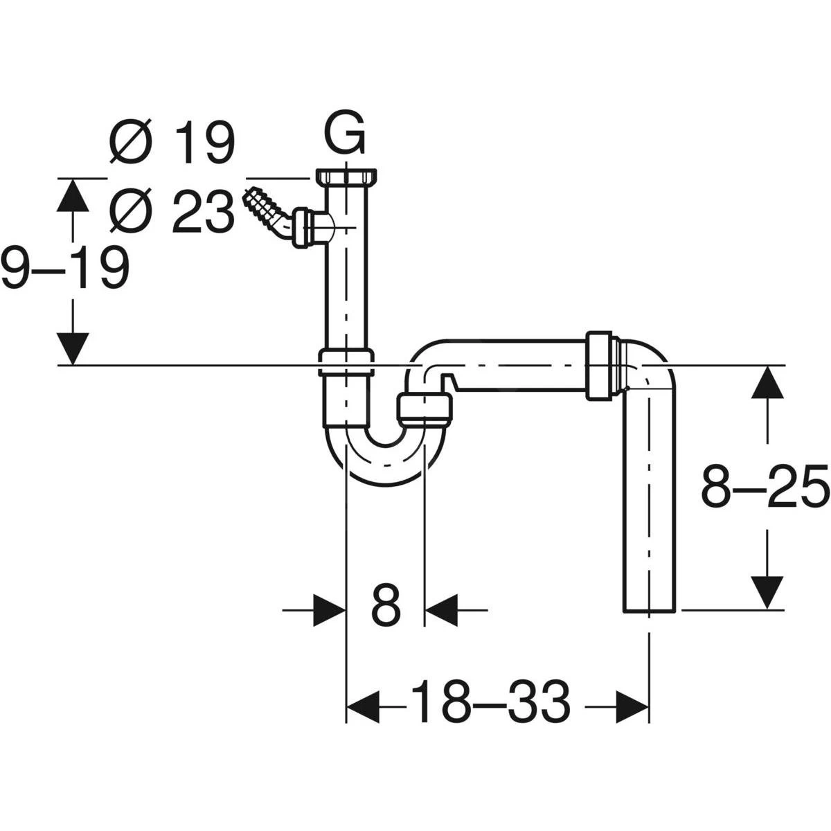 Geberit Accessori - Sifone Tubolare Per Lavello, Con Portagomma, Uscita Verticale, D 40 Mm 152.556.11.1 4 Geberit Accessori - Sifone Tubolare Per Lavello, Con Portagomma, Uscita Verticale, D 40 Mm 152.556.11.1 - immagine 2