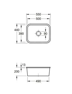 Villeroy & Boch Cisterna 60C - Lavello In Ceramica 55x44 Cm, CeramicPlus, Stone White 670601RW -Forniture Per Attrezzature Da Cucina b3704351beb914f111f142a7