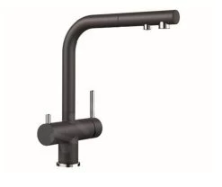 Blanco Fontas S II - Miscelatore Da Lavello Con Bocca Di Erogazione Estraibile E Funzione Di Filtraggio, Nero 526158