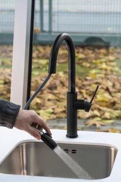Sapho Rubinetteria - Miscelatore Da Lavello Con Doccetta Estraibile, Nero Opaco FR576B -Forniture Per Attrezzature Da Cucina b43ac216fc63059bb1616b9a