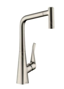 Hansgrohe Metris New - Miscelatore Monocomando Per Cucina 320 Con Doccetta Estraibile, Simil Inox 14820800